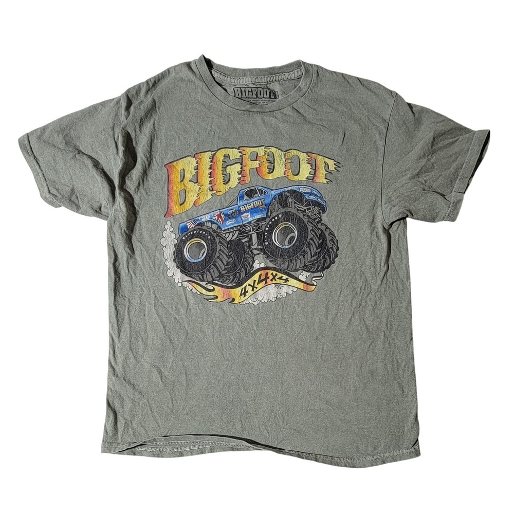 Bigfoot Monster Truck Graphic‎ T-Shirt Mens Large Green 4x4x4 Racing Tee 2024